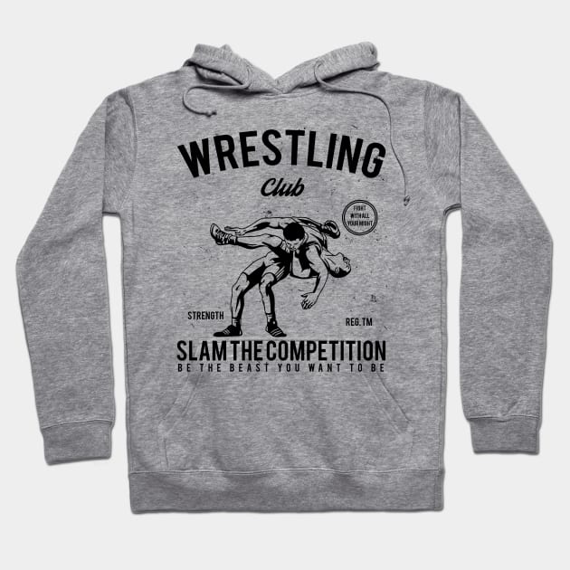 Wrestling Club Hoodie by JakeRhodes